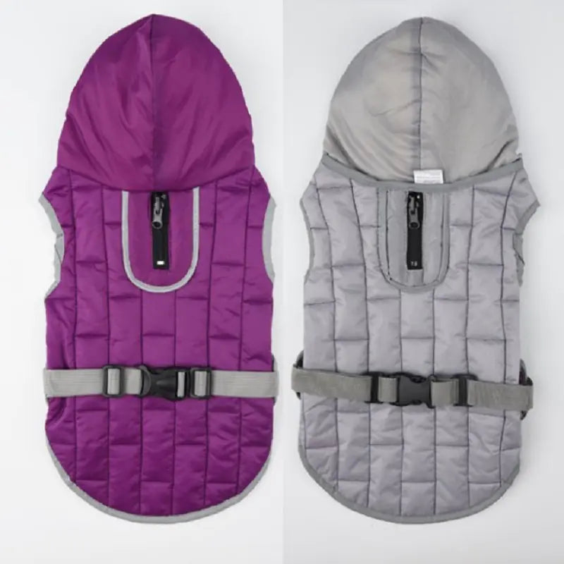 Waterproof Reversible Plaid Dog Jacket – Stylish Winter Comfort for Dogs