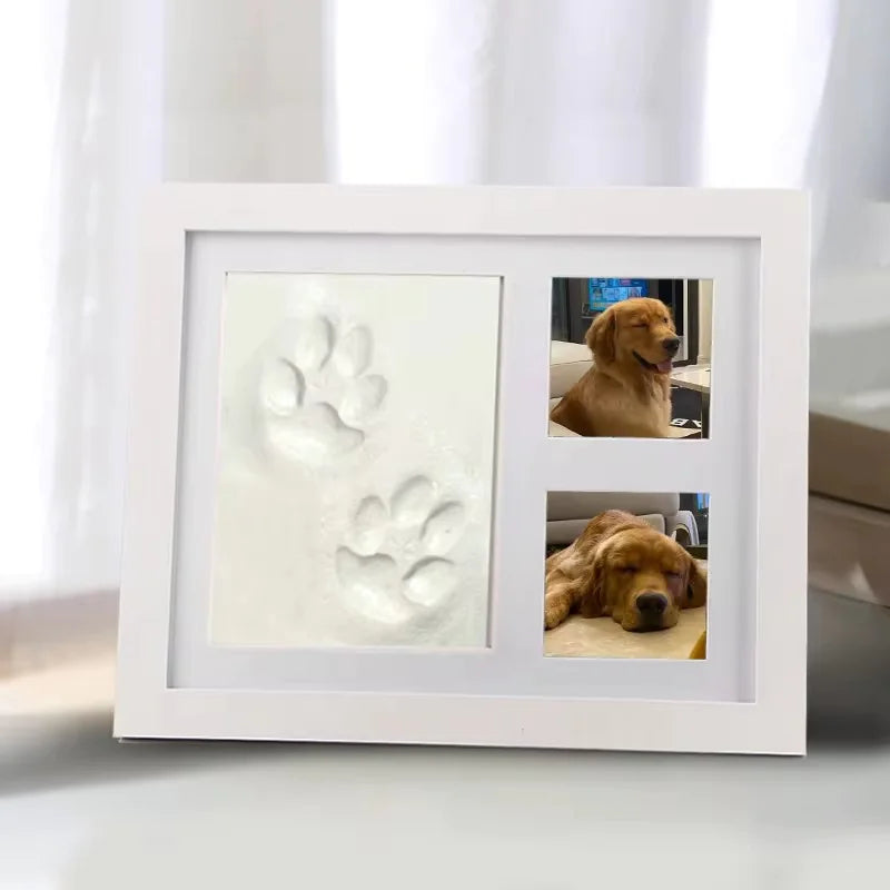 Pet Pawprint Frame DIY – Keepsake Clay Impression Kit for Dogs & Cats