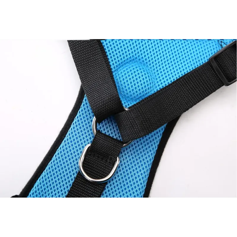Breathable Dog Harness – Adjustable Mesh Chest Strap for Walks & Car Safety