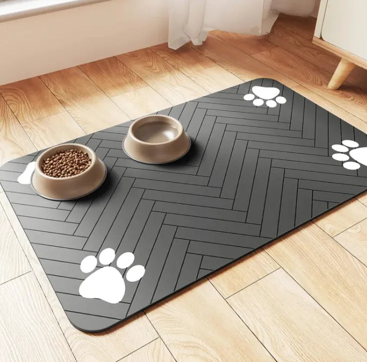 Quick-Dry Diatom Pet Feeding Mat – Non-Slip & Water-Absorbent Food Area Pad