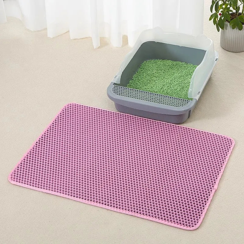 EVA Double-Layer Cat Litter Mat – Waterproof, Non-Slip & Easy to Clean