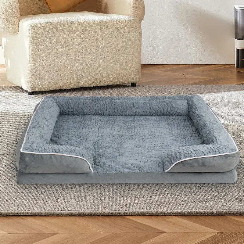 Waterproof Fabric Pet Bed – Removable & Washable Orthopedic Cushion for Dogs and Cats