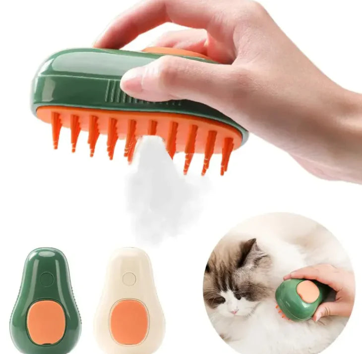 🐾 3-in-1 Steam Pet Hair Brush – Groom, Clean & Relax in One Step
