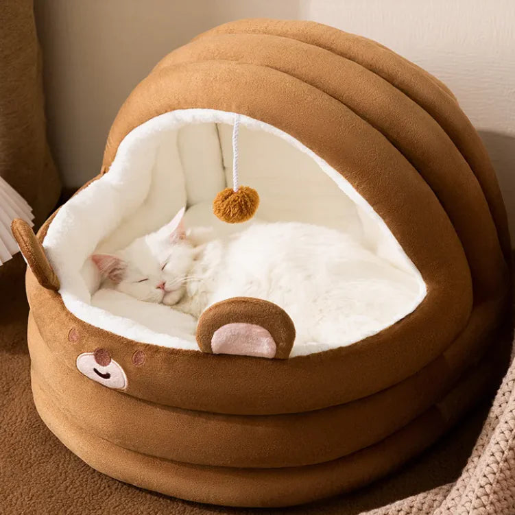 🐾 Arctic Velvet Pet Bed – Soft, Warm & Adorably Cozy