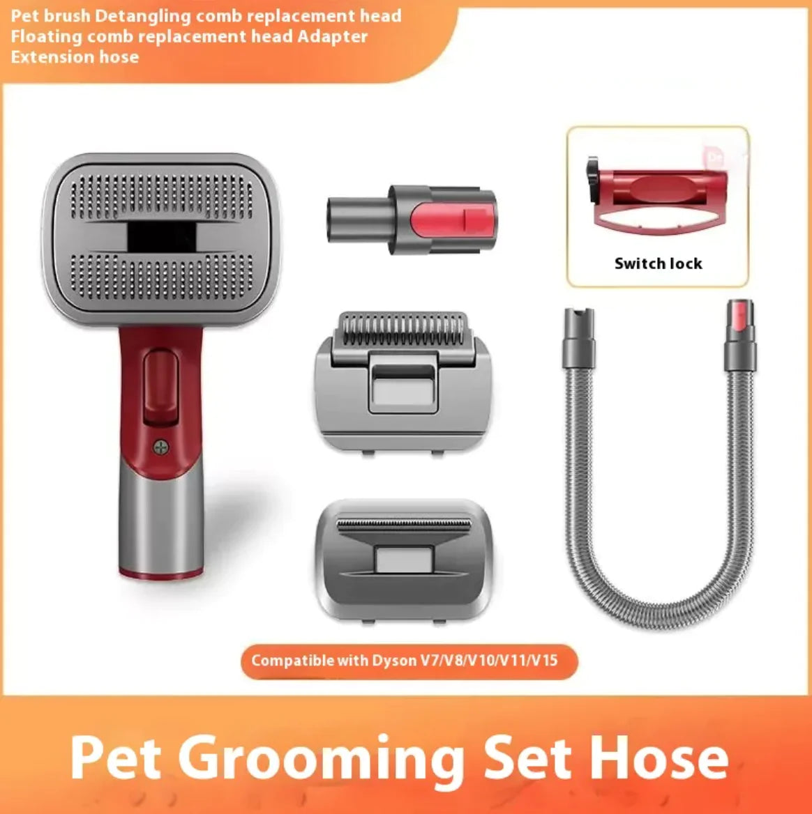 Full Series Pet Shaver Comb Kit with Hair Suction Head – Professional Grooming Set for Dogs & Cats