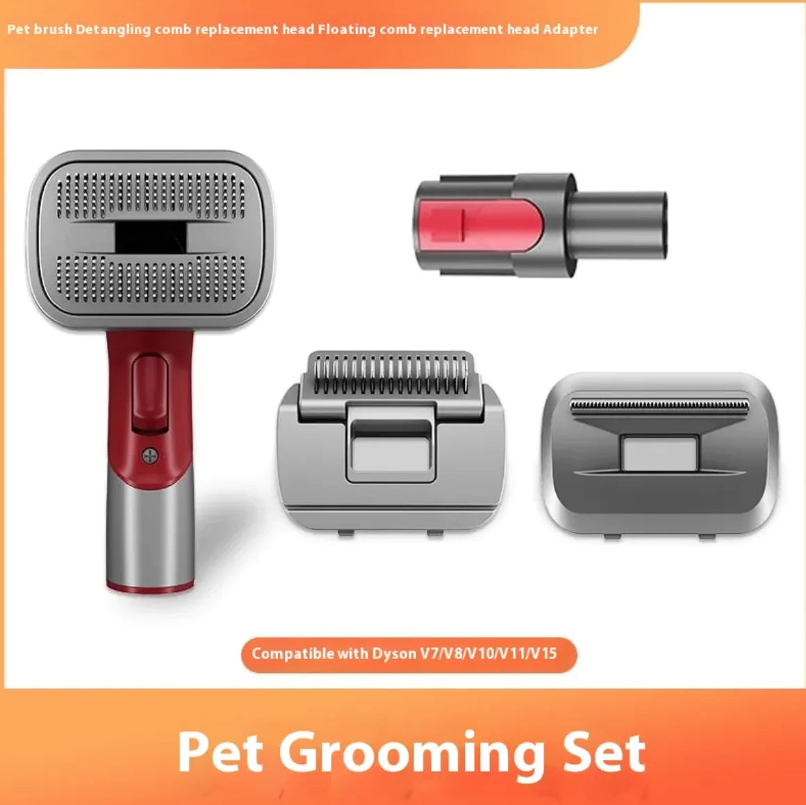 Full Series Pet Shaver Comb Kit with Hair Suction Head – Professional Grooming Set for Dogs & Cats