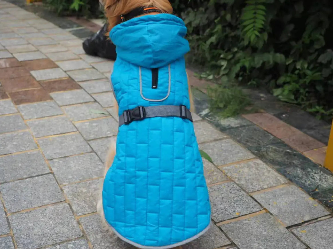 Waterproof Reversible Plaid Dog Jacket – Stylish Winter Comfort for Dogs