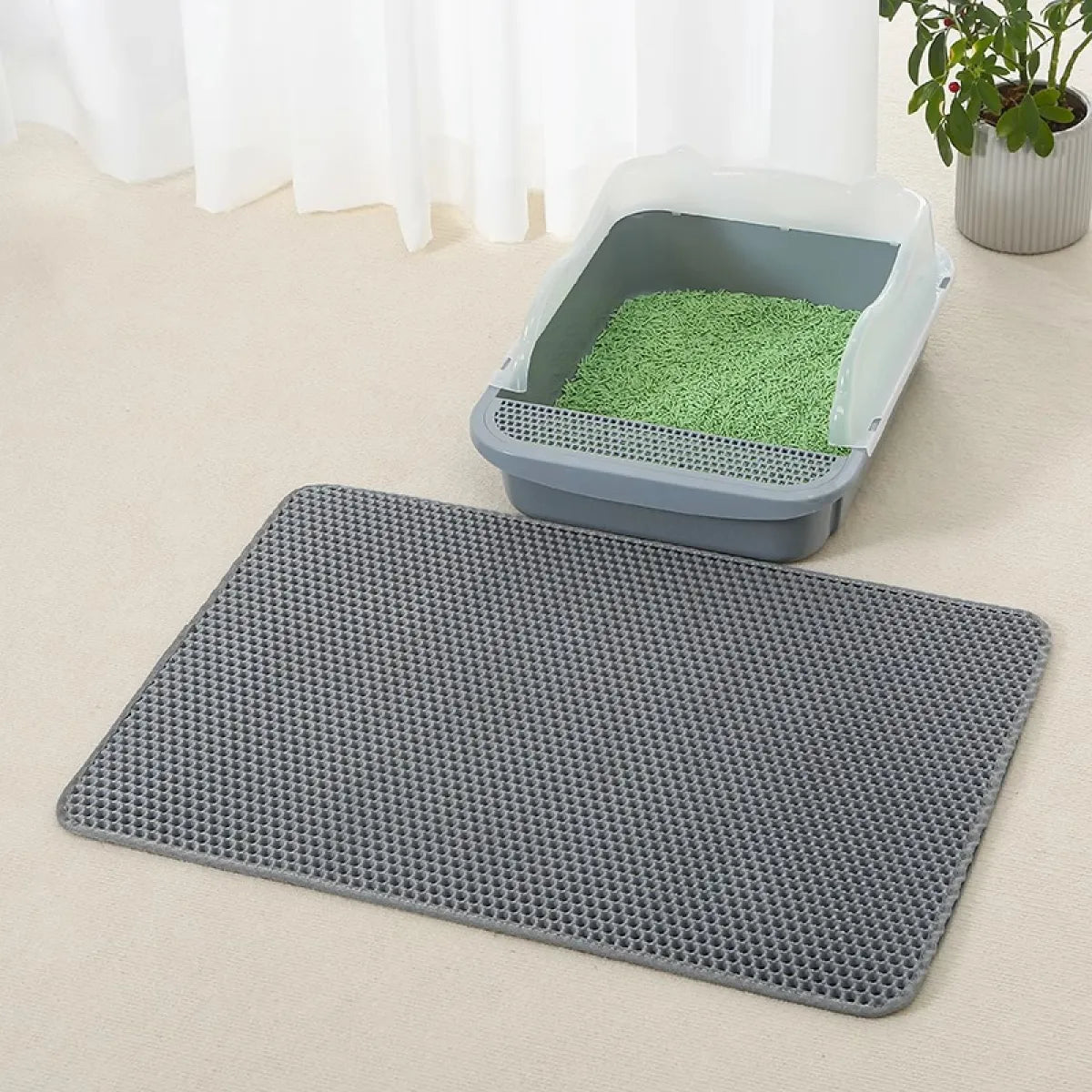 EVA Double-Layer Cat Litter Mat – Waterproof, Non-Slip & Easy to Clean