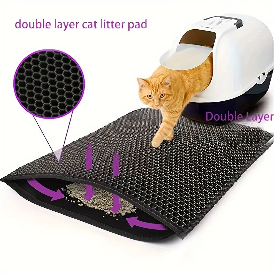 EVA Double-Layer Cat Litter Mat – Waterproof, Non-Slip & Easy to Clean