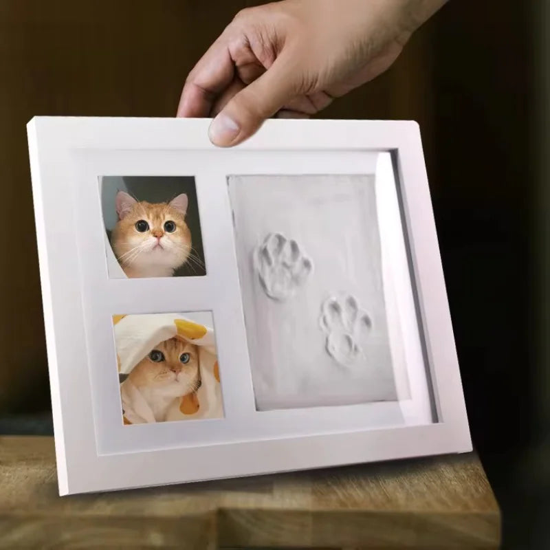 Pet Pawprint Frame DIY – Keepsake Clay Impression Kit for Dogs & Cats