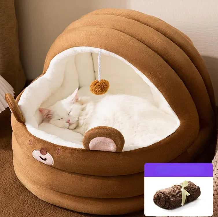 🐾 Arctic Velvet Pet Bed – Soft, Warm & Adorably Cozy