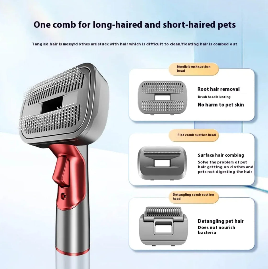 Full Series Pet Shaver Comb Kit with Hair Suction Head – Professional Grooming Set for Dogs & Cats