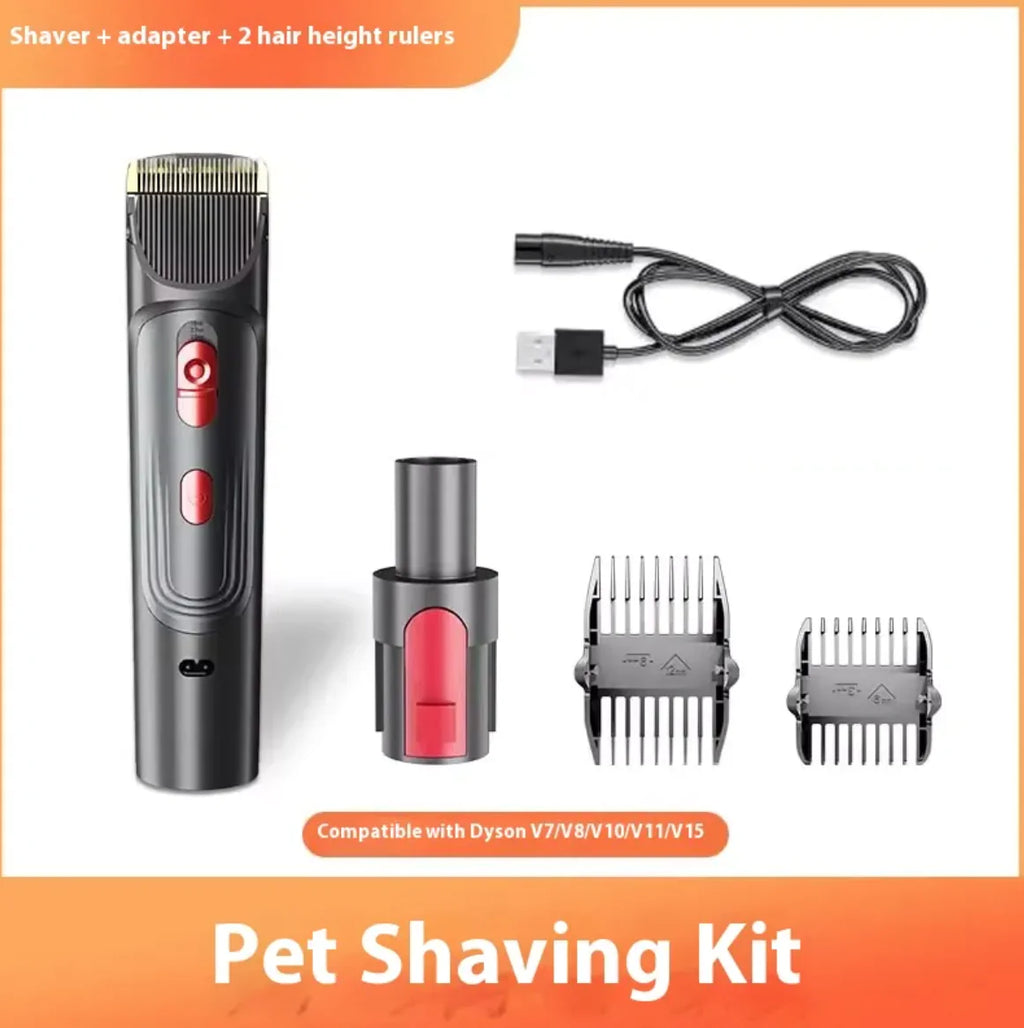 Full Series Pet Shaver Comb Kit with Hair Suction Head – Professional Grooming Set for Dogs & Cats