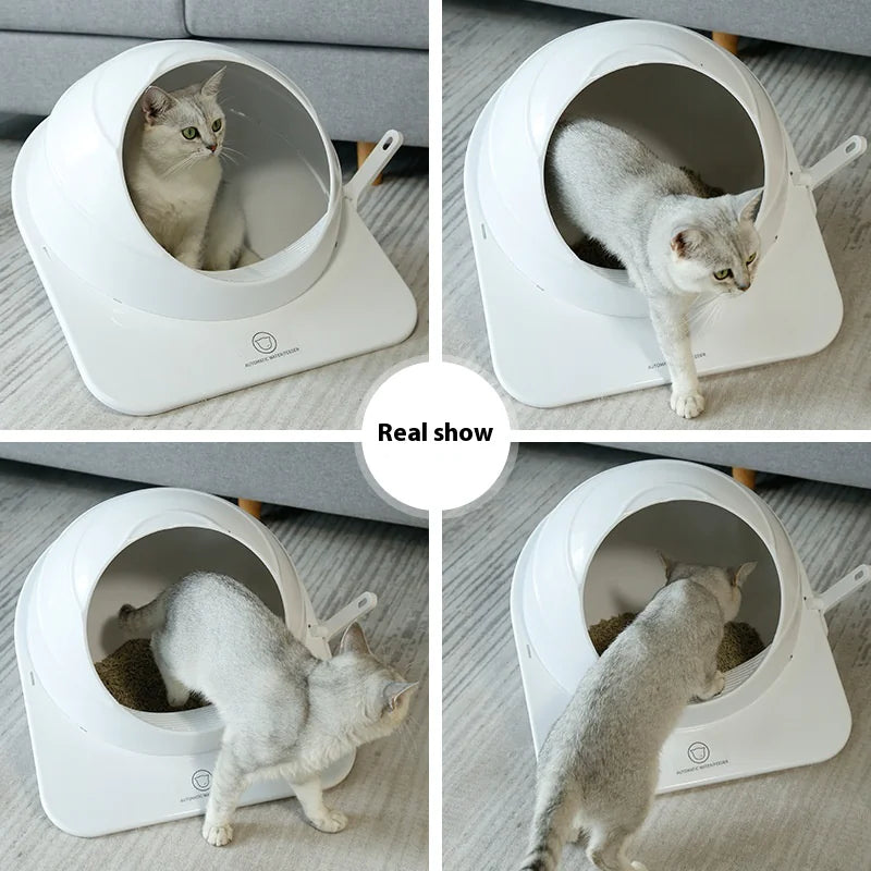 🐱 Oversized Cat Litter Box – Comfort Meets Clean Design