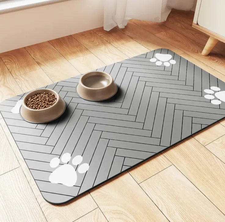Quick-Dry Diatom Pet Feeding Mat – Non-Slip & Water-Absorbent Food Area Pad