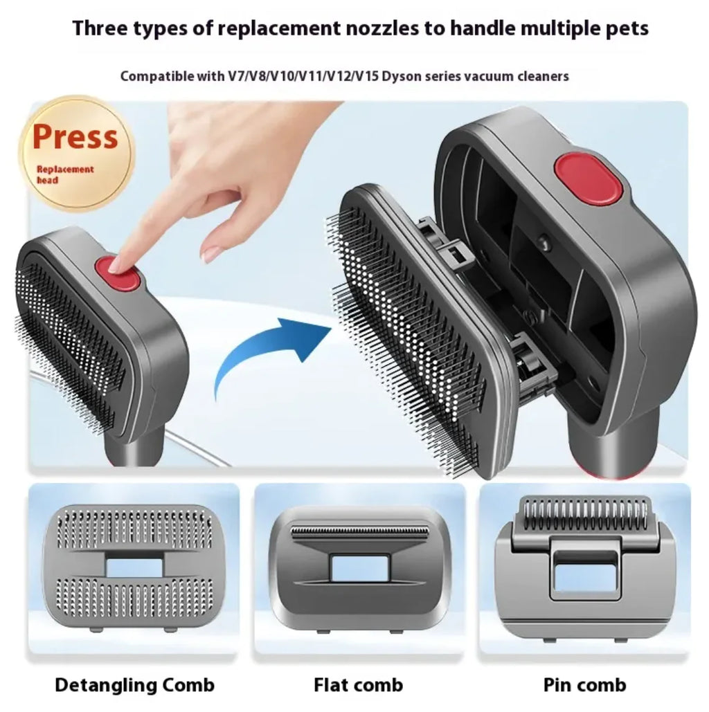 Full Series Pet Shaver Comb Kit with Hair Suction Head – Professional Grooming Set for Dogs & Cats