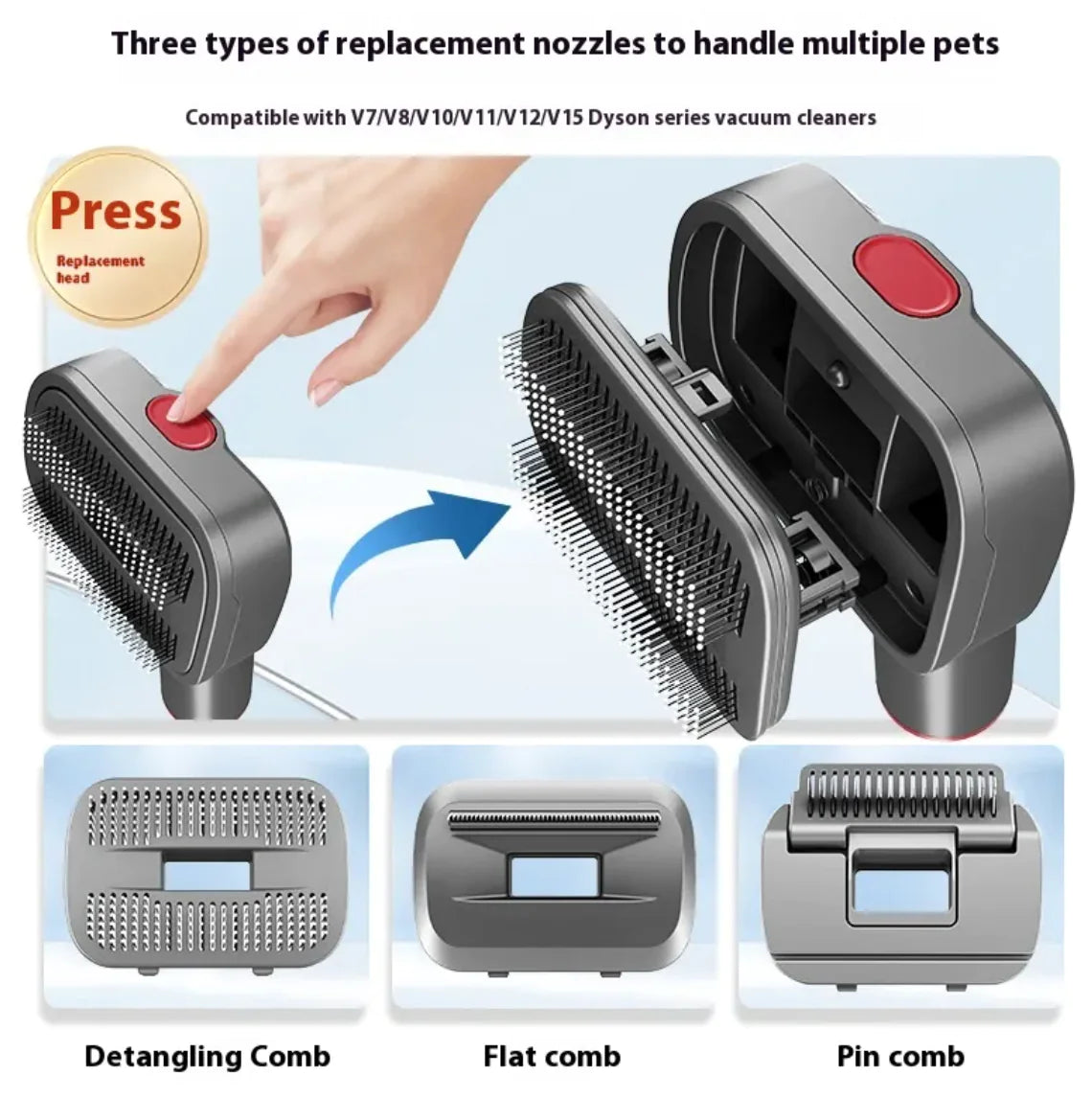Full Series Pet Shaver Comb Kit with Hair Suction Head – Professional Grooming Set for Dogs & Cats