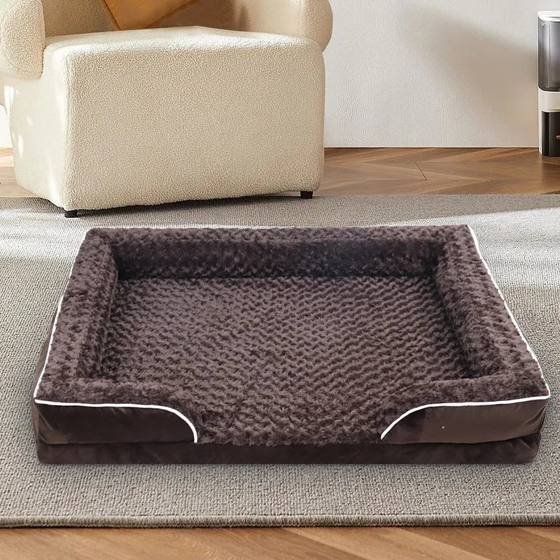 Waterproof Fabric Pet Bed – Removable & Washable Orthopedic Cushion for Dogs and Cats