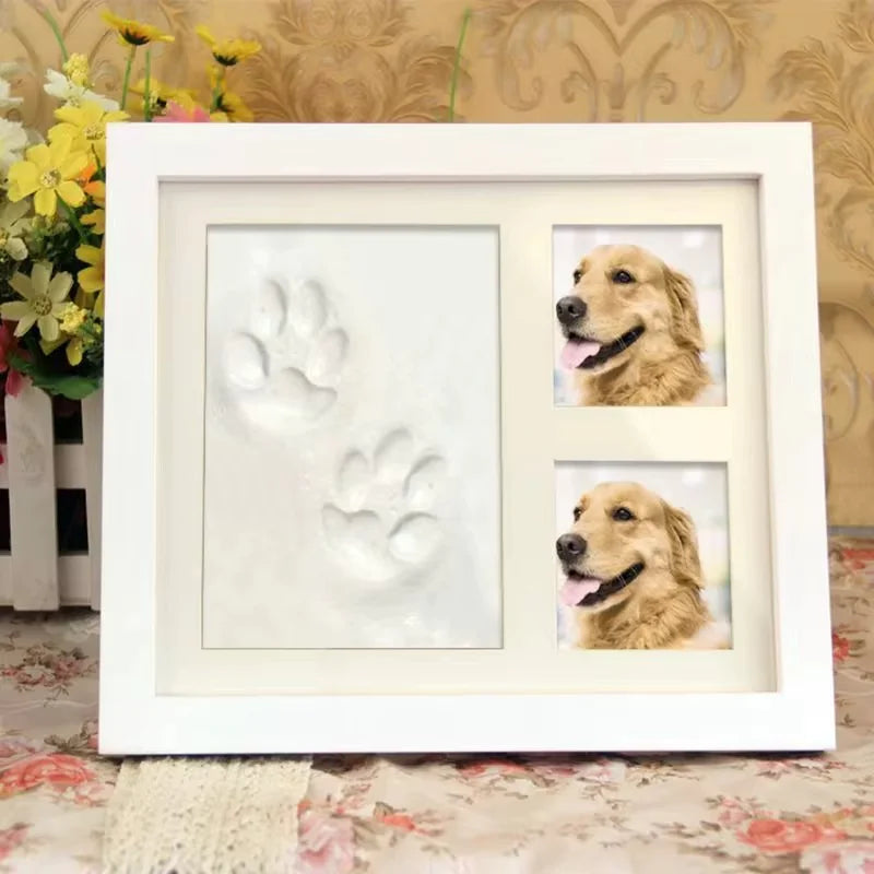 Pet Pawprint Frame DIY – Keepsake Clay Impression Kit for Dogs & Cats