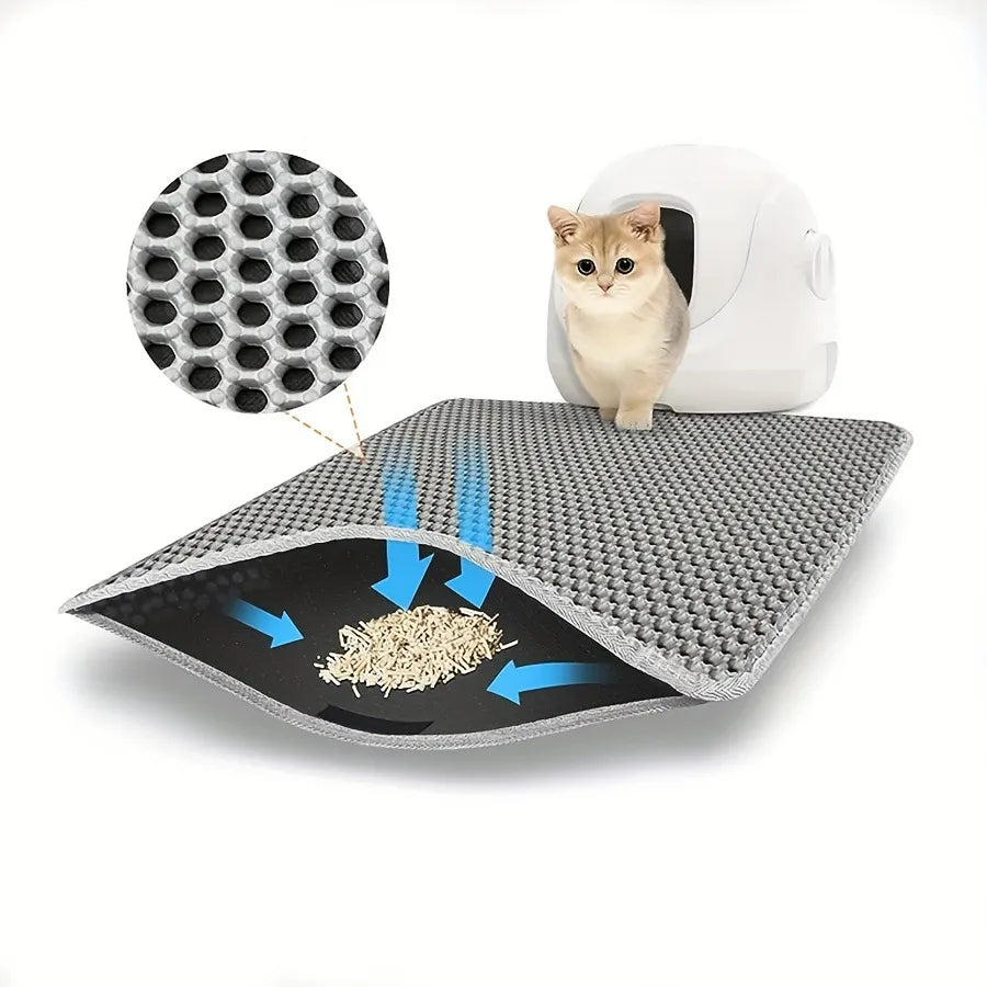 EVA Double-Layer Cat Litter Mat – Waterproof, Non-Slip & Easy to Clean