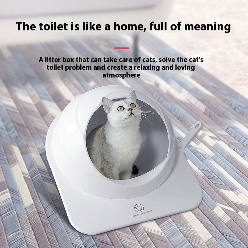 🐱 Oversized Cat Litter Box – Comfort Meets Clean Design