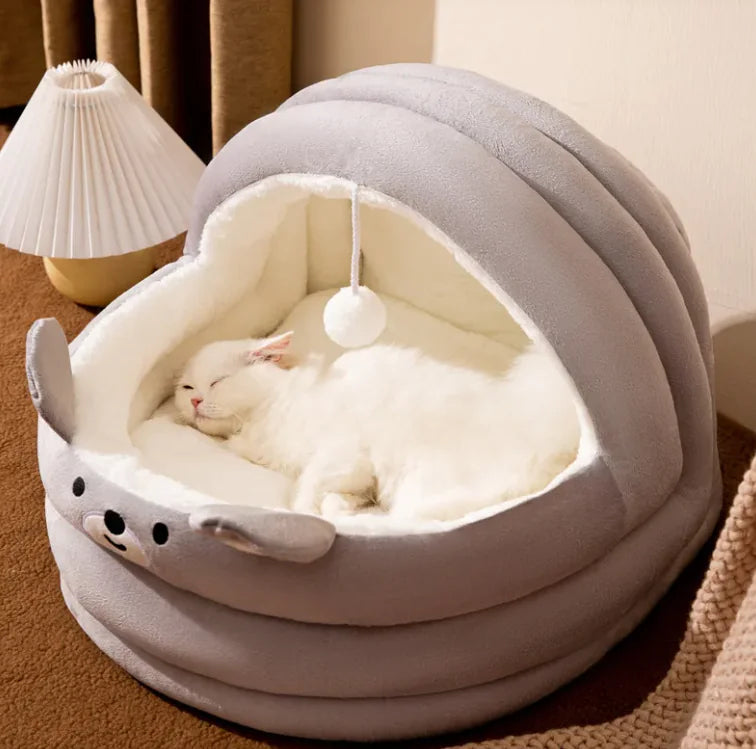 🐾 Arctic Velvet Pet Bed – Soft, Warm & Adorably Cozy