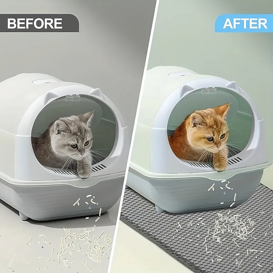 EVA Double-Layer Cat Litter Mat – Waterproof, Non-Slip & Easy to Clean