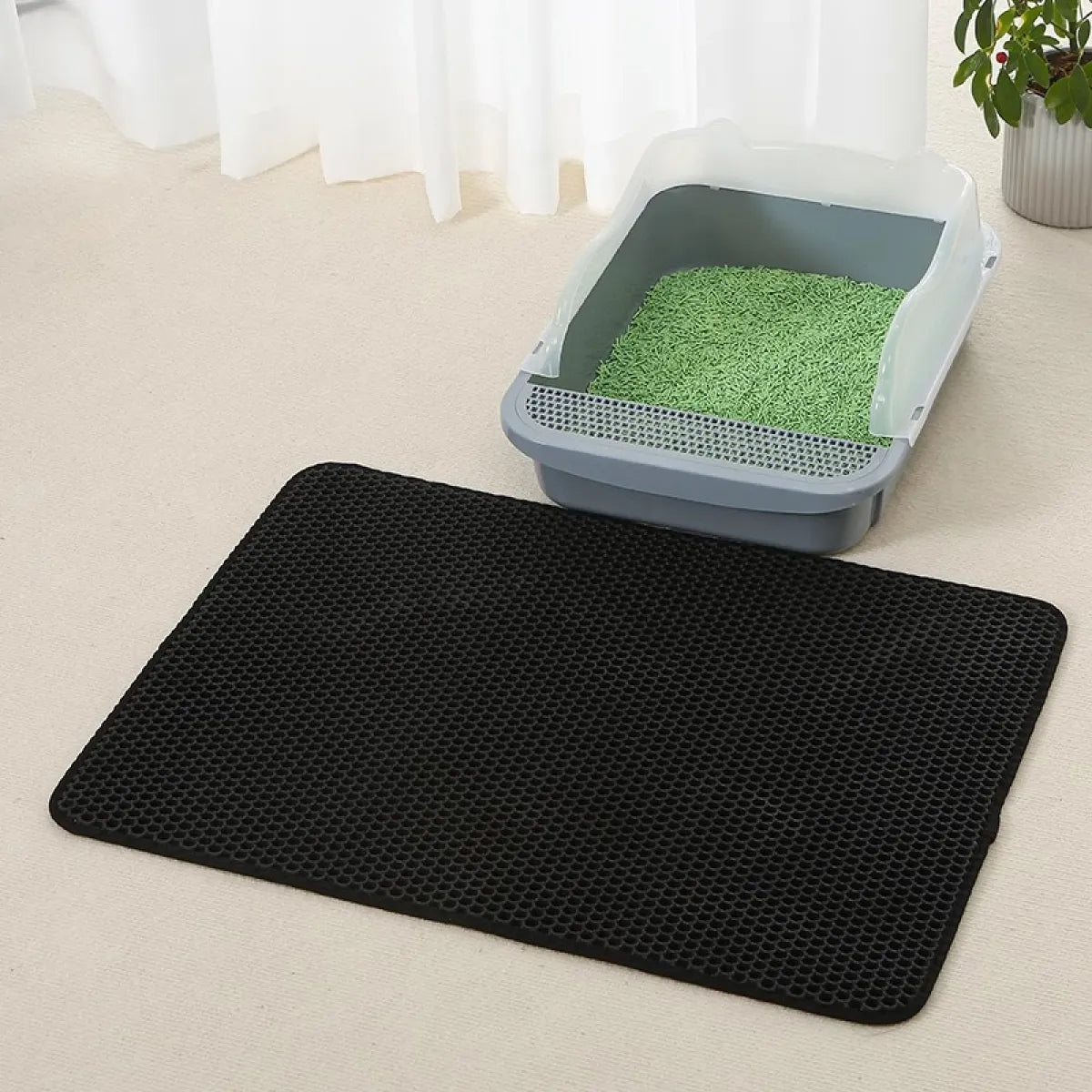 EVA Double-Layer Cat Litter Mat – Waterproof, Non-Slip & Easy to Clean
