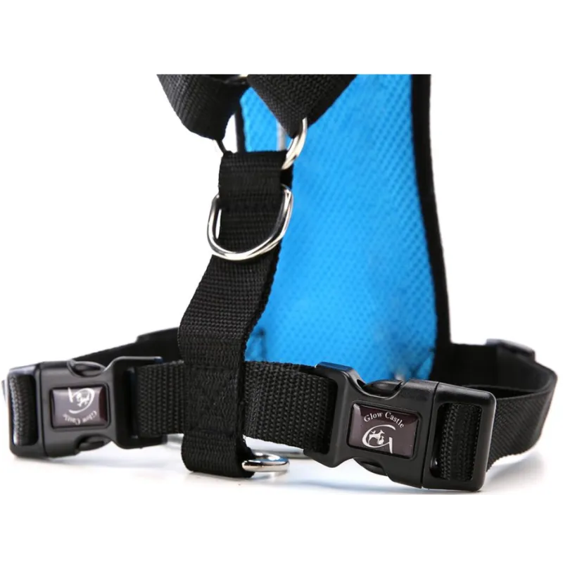Breathable Dog Harness – Adjustable Mesh Chest Strap for Walks & Car Safety