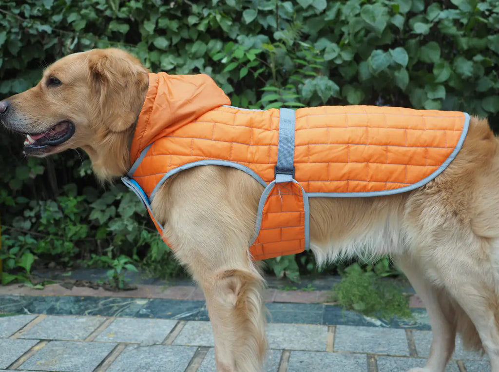 Waterproof Reversible Plaid Dog Jacket – Stylish Winter Comfort for Dogs